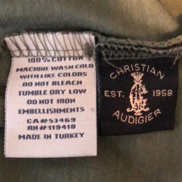 NWT Christian Audigier Embellished Top (Large) - Picture 7 of 7